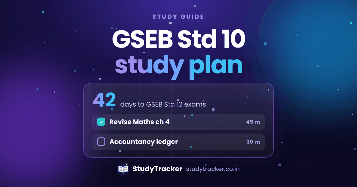 GSEB Std 10 Board Exam Study Plan: A Four-Phase Guide | StudyTracker