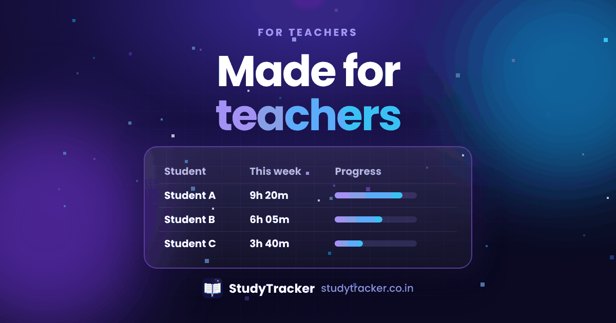 A free class dashboard for teachers | StudyTracker