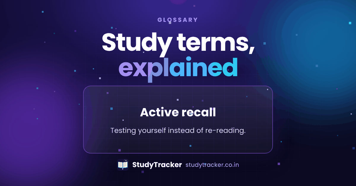 Study terms, in plain English | StudyTracker