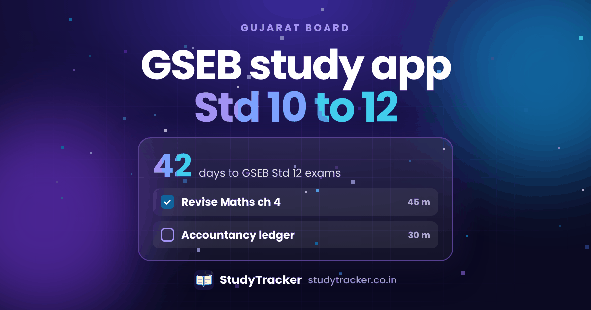 A free study app for GSEB students | StudyTracker