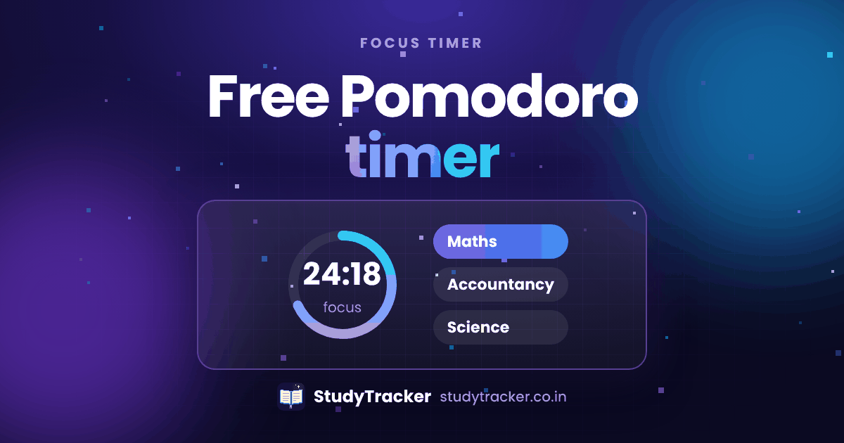 A free Pomodoro timer that saves your study time | StudyTracker